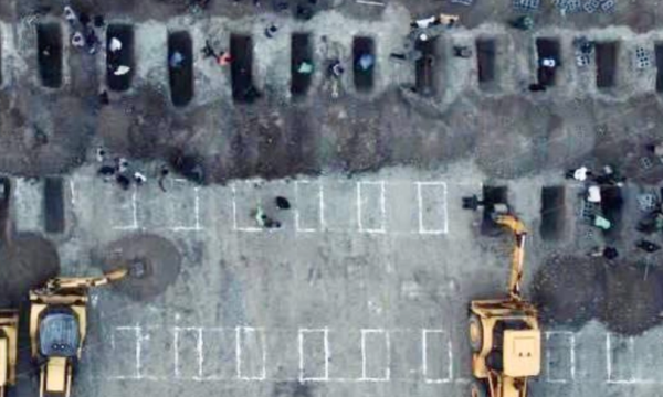 "Tumbas excavadas" para personas inocentes asesinadas en un ataque aéreo entre Estados Unidos e Israel